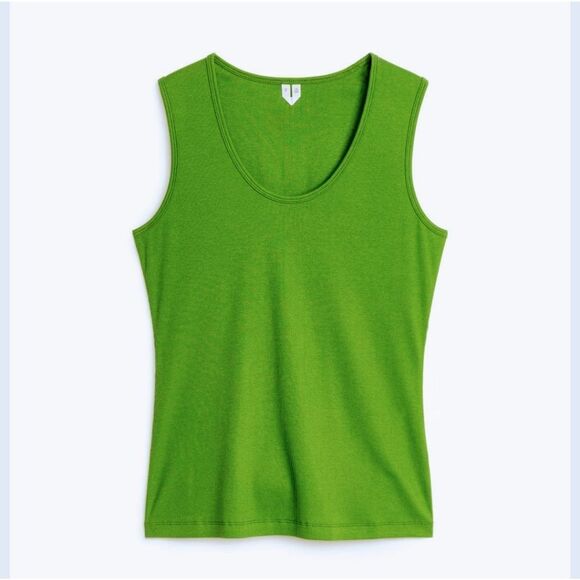 NWOT STUDIO WORKS Green Apple Sleeveless Scoop Neck Tank XL - Picture 1 of 10